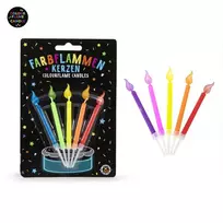 Birthday Fun - Žvakutės su spalvota liepsna (5 vnt., 2 kujundust)
