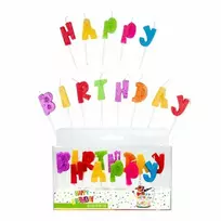 Birthday Fun - Žvakutės su blizgučiais - Happy Birthday!