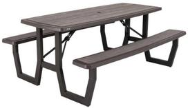 Lauko stalas su suolais Lifetime 60346, ruda sp., 182.7 cm x 146.3 cm x 73.5 cm