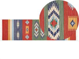 Beliani Medvilninis kilim kilimas 80 x 300 cm daugiaspalvis KAMARIS