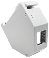 DIN bėgelio adapteris (TH35), skirtas „Keystone“ RJ45, RJ12 su įžeminimu ir dangteliu ALANTEC