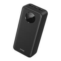 Išorinė baterija BWOO 22,5W 30000 mAh su skaitmenine indikacija, juoda