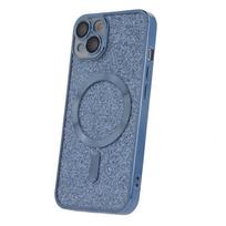 Blizgantis chromuotas Magnetinis dėklas telefonui iPhone 15 Plus 6,7" mėlynas