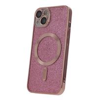 Blizgus chromuotas Mag dėklas iPhone 13 6,1" rožinė
