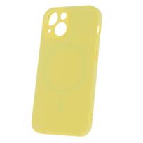 Mag nematomas dėklas telefonui iPhone 14 6,1" pastelinė geltona