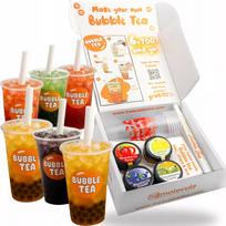 BUBBLE TEA - RINKINYS PUODELIAI ŠIAUDELIAI 6x700ml MĖLYNĖS AGRASTAI CITRINA BRAŠKĖS