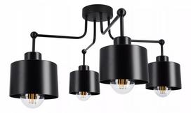 „Smartled“ pakabinamas lubinis šviestuvas, retro stiliaus juodas liustra 4xE27