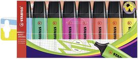 Teksto žymeklis Stabilo Boss, 2 - 5 mm, įvairių spalvų, 8 vnt.