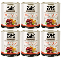 WILD FARM PURE MONO Jautiena, moliūgai ir kvinoja 6x800 g vienos rūšies baltymų šunų maistas