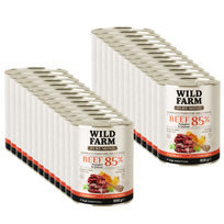 WILD FARM PURE MONO Jautiena, moliūgai ir kvinoja 24x800 g vienos rūšies baltymų šunų maistas