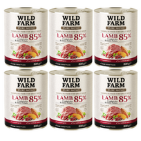 WILD FARM PURE MONO Aviena, spanguolės ir saldžiosios bulvės 6x800 g vienos rūšies baltymų šunų maistas