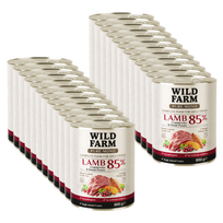 WILD FARM PURE MONO Aviena, spanguolės ir saldžiosios bulvės 24x800 g vienos rūšies baltymų šunų maistas