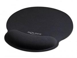 Pelės kilimėlis Delock Ergonomic Mouse Pad, 25.2 cm x 22.7 cm x 2 cm, juoda sp.