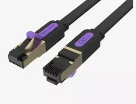 Vention plokščias UTP Cat.7 RJ45 Ethernet 10 m juodas