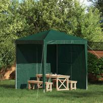 Šventinės palapinės šoninė siena 2 pcs Žalia 200 x 195 cm