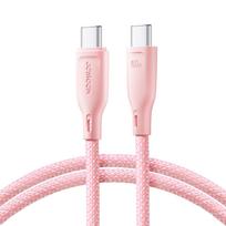 Joyroom Multi-Color Series S-A34 USB-C / USB-C PD 60W 1m Laidas - rožinis