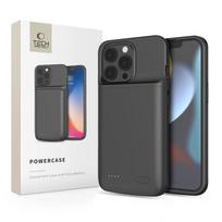 Tech-Protect PowerCase, skirta iPhone 13 / 13 Pro, su 4800mAh išorine baterija - juoda
