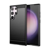 Carbon Case silikoninis dėklas Samsung Galaxy S24 Ultra – juodas
