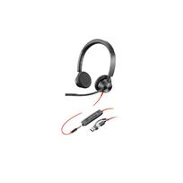 HP Poly Blackwire 3325 Stereo Microsoft Teams Certified USB-C Headset +3.5mm Plug +USB-C/A Adapter