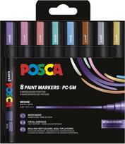 Posca - Medium Tip Pen - Metallic colors, 8 pc (401668)