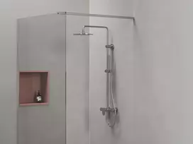 Stacionari dušo sistema Ravak Spring, netermostatinė, SG 098.00CR su dušo komplektu, reguliuojama, chromas