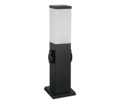 Brilagi - Lauko šviestuvas su 2 SCHUKO NOVA lizdais, 1xE27/15W/230V, 40 cm, IP44, juodas