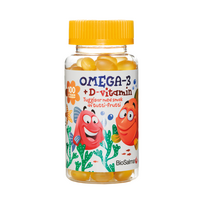 Omega-3 Vaikams + Vitaminas D3 ir E, 100 kapsulių