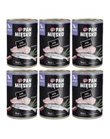 PAN MIĘSKO Kalakutas su lašiša drėgnas maistas kačiukams 6x400 g