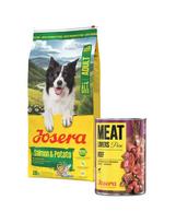 JOSERA Salmon and Potato Adult 12,5kg Be grūdų šunų ėdalas, skirtas šunims su jautria skrandžio gleivine + 800 g skardinė NEMOKAMAI