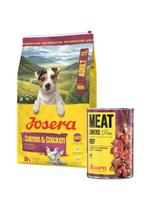 JOSERA Mini Adult Salmon and Chicken 10kg be gluteninė maisto produktas su padažu mažų veislių šunims + 800g skardinė NEMOKAMAI