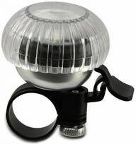 Dviračio skambutis Dunlop Bell With LED Light 175348, aliuminis/plastikas, juoda sp./chromo sp.