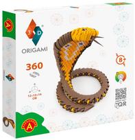 Popierinių figūrų gaminimo rinkinys Alexander 3D Origami Cobra, ruda sp./geltona sp.