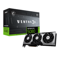 MSI GeForce RTX 5080 16G VENTUS 3X OC | NVIDIA | 16GB | GeForce RTX 5080 | HDMI ports quantity 1 | PCI Express Gen 5 | Memory clock speed 2655 MHz
