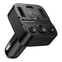 Hoco E87 Black Car Transmitter with Bluetooth, USB-A and USB-C QC PD 35W