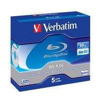 Verbatim Blu-ray 50GB 5-packs, 6x speed, white blue surface