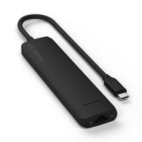 Satechi 7-in-1 USB-C Slim Multiport Adapter Ethernet (USB-C PD, 2x USB-A, HDMI 4K, Ethernet, micro/SD card reader) (black)