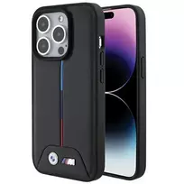 BMW BMHCP15L22PVTK iPhone 15 Pro 6.1" black quilted tricolor hardcase