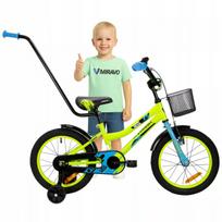 Vaikiškas dviratis Spark 40 cm, su krepšeliu ir stūmimo rankena