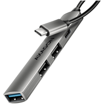 HUE-STC ALU STRIP USB-C 4 port hub