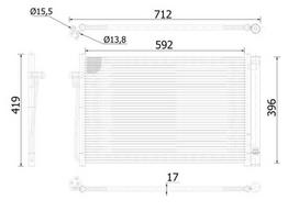 MAHLE Oro kondicionieriaus kondensatorius BEHR AC 344 000S
