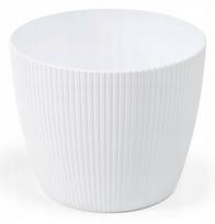 Plastikinio korpuso vazonas baltas 19 cm Magnolija Jumper, 19 cm