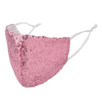 Daugkartinio audinio veido kaukė BYS, Pink Sequins, 1 vnt