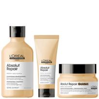 Loreal Absolut Repair Shampoo 300Ml New + Loreal Absolut Repair Conditioner 200Ml New + Loreal Absolut Repair Golden Mask 250Ml New