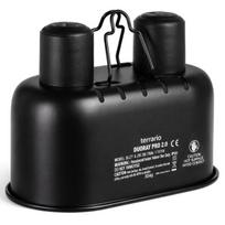 Dviguba terariumo lempa Terrario DUORAY 2.0, juodas gaubtas, 2x60 W