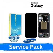 LCD ekranas skirtas Samsung S921 S24 su rėmeliu / Sapphire Blue / (Service Pack)