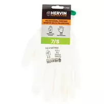 Pirštinės poliesterinės HERVIN baltos, S dydis