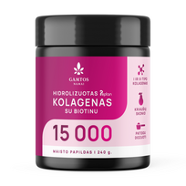 GAMTOS NAMAI HIDROLIZUOTAS PEPTAN KOLAGENAS 15 000, su biotinu, kriaušių skonio milteliai, 240 g.