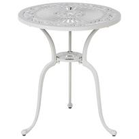 Beliani Staliukas bistro DASCIO 61 cm 61 cm Metal Złamana biel
