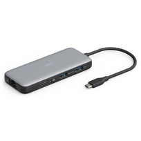 Dokavimo stotelė Digitus USB-C Docking Station DA-70915 8 jungtys 1x RJ-45 2x HDMI