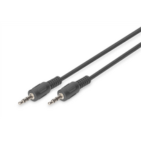Garso kabelis Digitus AK-510100-025-S 3.5 mm stereo kištukas-kištukas juodas